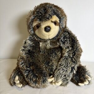 Douglas Sylvie Sloth Plush Stuffed Animal Gray Brown Cute Cuddle Toy 20"